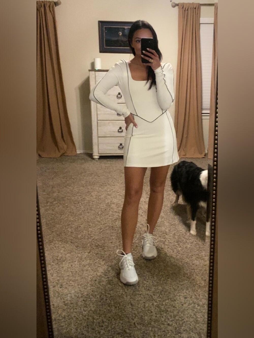 Yellow The Label Bailey LS Athletic Dress